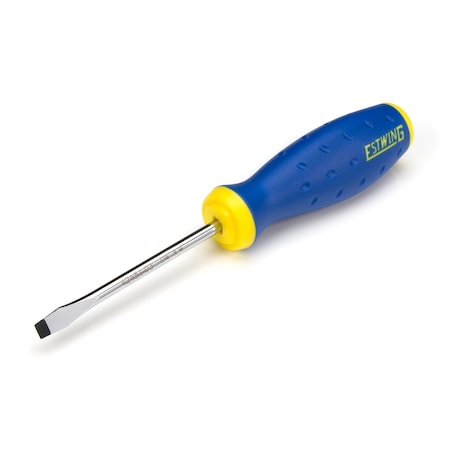 Estwing 1/4" x 4" Magnetic Slotted Tip Screwdriver with Ergonomic Handle 42451-03